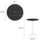 Modway Lippa 28" Round Faux Marble Bar Table