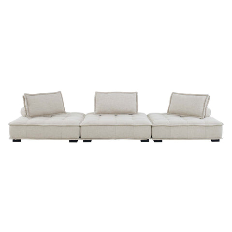 Modway Saunter 3-Piece Tufted Fabric Fabric Sofa  
