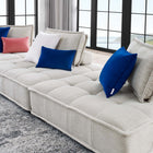Modway Saunter 3-Piece Tufted Fabric Fabric Sofa