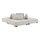 Modway Saunter 4-Piece Tufted Fabric Fabric Sectional Sofa