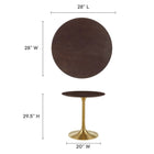 Modway Lippa 28" Round Wood Dining Table