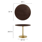 Modway Lippa 36" Round Wood Dining Table