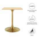 Modway Lippa 24" Square Wood Dining Table