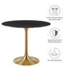 Modway Lippa 36" Round Faux Marble Dining Table