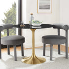 Modway Lippa 36" Round Faux Marble Dining Table