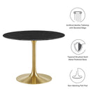Modway Lippa 40" Round Faux Marble Dining Table
