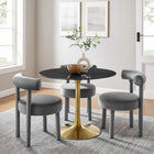 Modway Lippa 40" Round Faux Marble Dining Table
