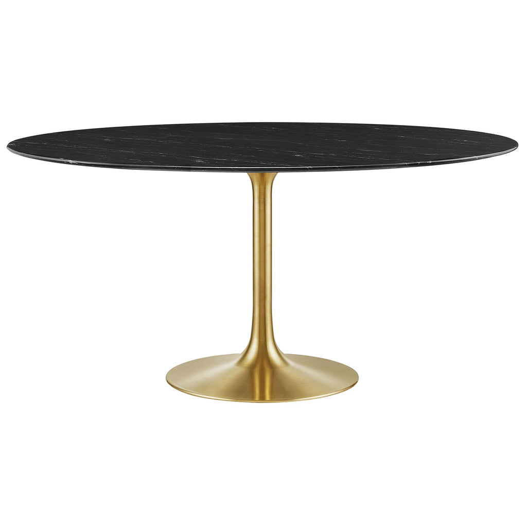 Modway Lippa 60" Round Faux Marble Dining Table  