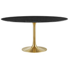 Modway Lippa 60" Round Faux Marble Dining Table  
