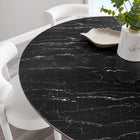 Modway Lippa 60" Round Faux Marble Dining Table