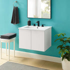 Modway Maybelle 24" Wall-Mount Bathroom Vanity