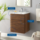 Modway Render 18" Wall-Mount Bathroom Vanity