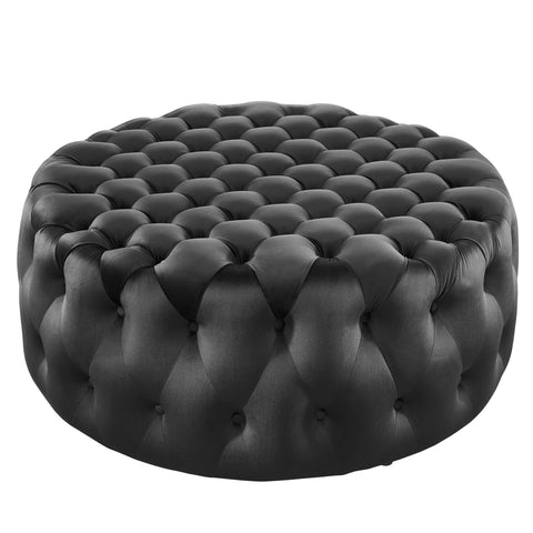 Modway Amour Tufted Button Large Round Performance Velvet Ottoman  