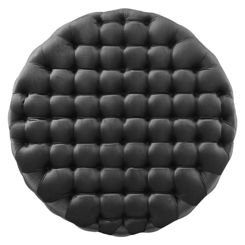 Modway Amour Tufted Button Large Round Performance Velvet Ottoman  