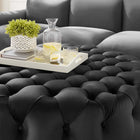 Modway Amour Tufted Button Large Round Performance Velvet Ottoman