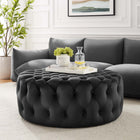 Modway Amour Tufted Button Large Round Performance Velvet Ottoman