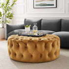 Modway Amour Tufted Button Large Round Performance Velvet Ottoman