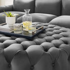 Modway Amour Tufted Button Large Round Performance Velvet Ottoman
