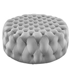Modway Amour Tufted Button Large Round Performance Velvet Ottoman  