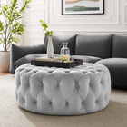 Modway Amour Tufted Button Large Round Performance Velvet Ottoman