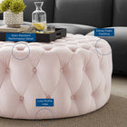Modway Amour Tufted Button Large Round Performance Velvet Ottoman