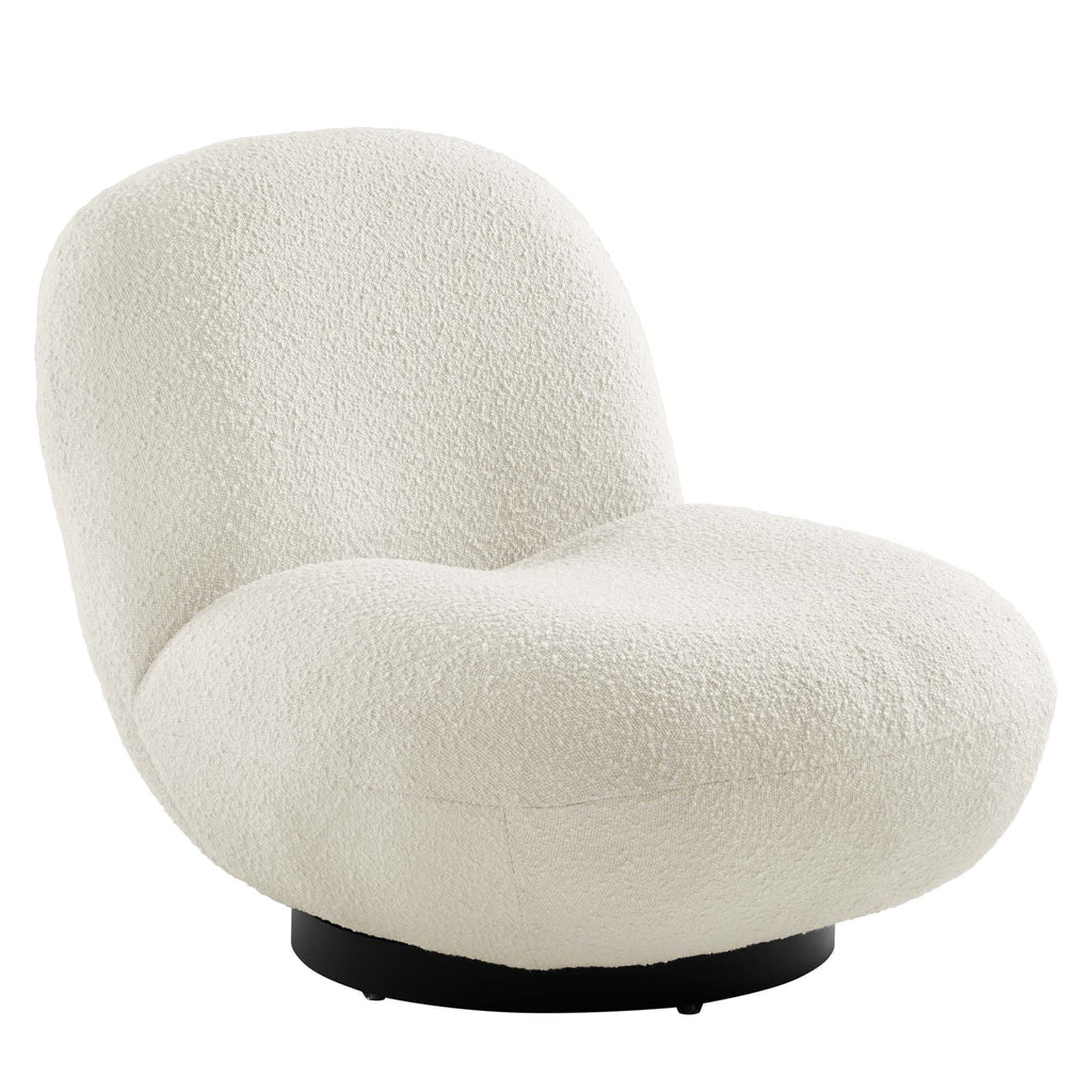 Modway Kindred Boucle Upholstered Upholstered Fabric Swivel Chair  