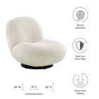 Modway Kindred Boucle Upholstered Upholstered Fabric Swivel Chair