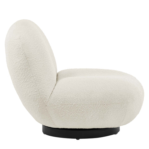 Modway Kindred Boucle Upholstered Upholstered Fabric Swivel Chair  