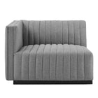 Modway Conjure Channel Tufted Upholstered Fabric Left-Arm Chair