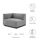 Modway Conjure Channel Tufted Upholstered Fabric Left-Arm Chair