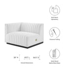 Modway Conjure Channel Tufted Upholstered Fabric Left-Arm Chair