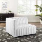 Modway Conjure Channel Tufted Upholstered Fabric Left-Arm Chair