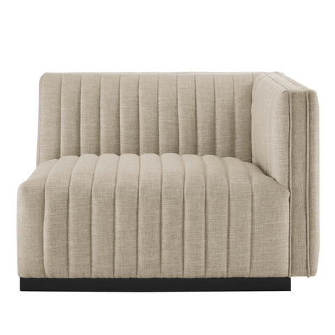 Modway Conjure Channel Tufted Upholstered Fabric Right-Arm Chair  