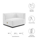 Modway Conjure Channel Tufted Upholstered Fabric Right-Arm Chair