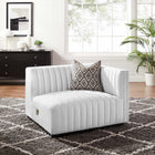 Modway Conjure Channel Tufted Upholstered Fabric Right-Arm Chair