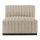 Modway Conjure Channel Tufted Upholstered Fabric Armless Chair