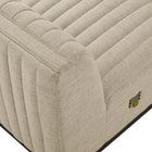 Modway Conjure Channel Tufted Upholstered Fabric Armless Chair