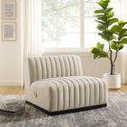 Modway Conjure Channel Tufted Upholstered Fabric Armless Chair