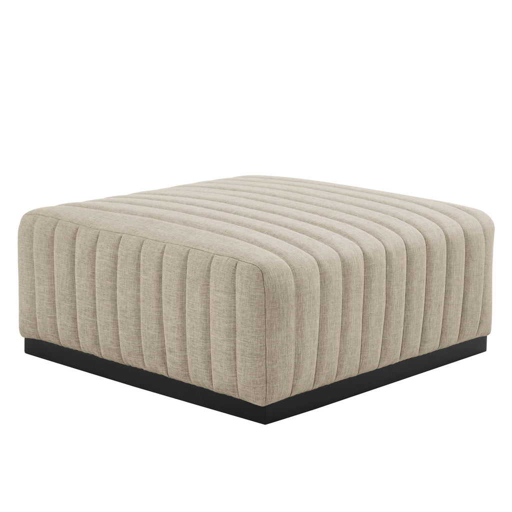 Modway Conjure Channel Tufted Upholstered Fabric Ottoman  