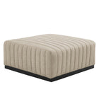 Modway Conjure Channel Tufted Upholstered Fabric Ottoman  