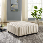 Modway Conjure Channel Tufted Upholstered Fabric Ottoman