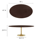 Modway Lippa 78" Oval Wood Dining Table