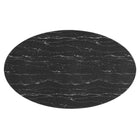 Modway Lippa 78" Oval Faux Marble Dining Table