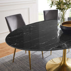 Modway Lippa 78" Oval Faux Marble Dining Table