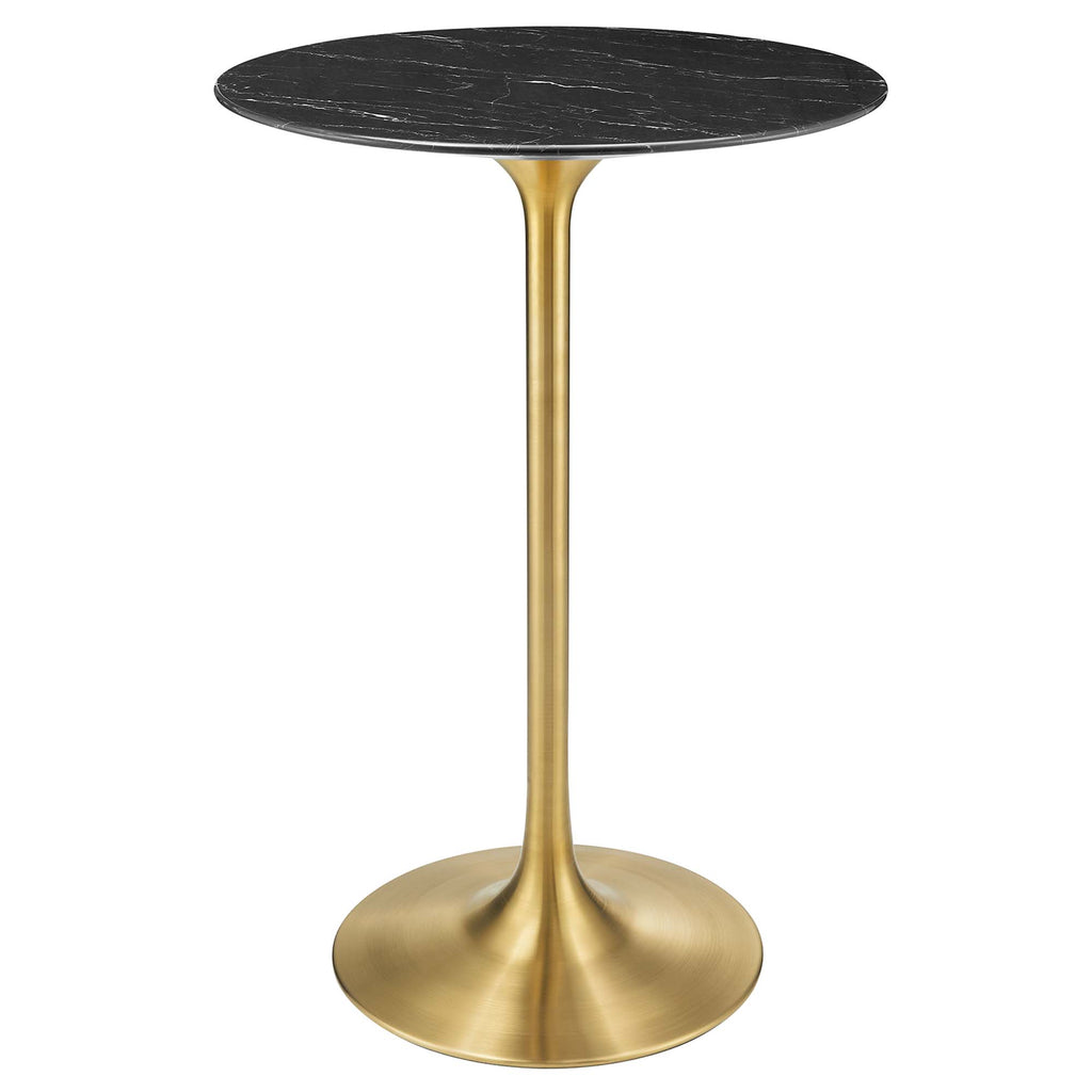Modway Lippa 28" Round Faux Marble Bar Table  