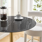 Modway Lippa 28" Round Faux Marble Bar Table