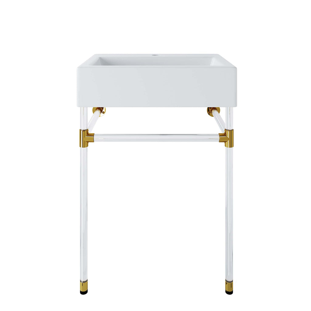 Modway Redeem 24" Acrylic Wall-Mount Bathroom Vanity  