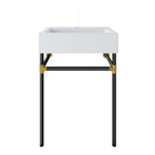 Modway Redeem 24" Wall-Mount Black Stainless Steel Bathroom Vanity  