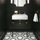 Modway Redeem 24" Wall-Mount Black Stainless Steel Bathroom Vanity