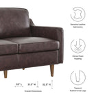 Modway Impart Genuine Leather Loveseat